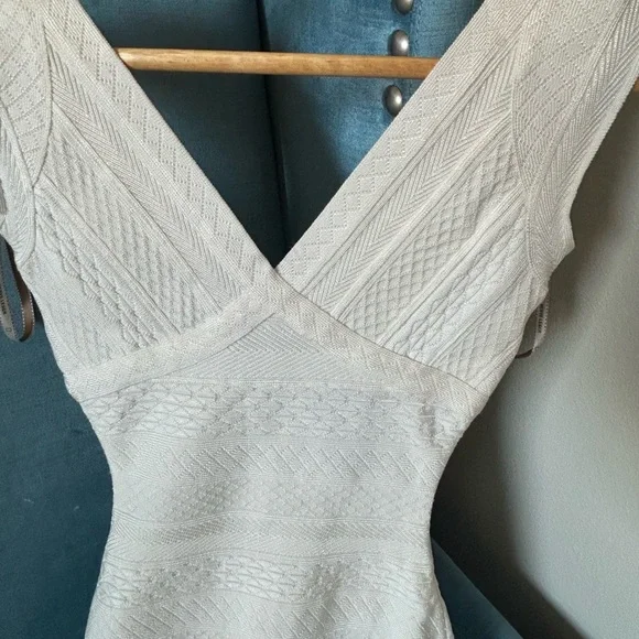 Hervé Léger Esti jacquard-effect bandage white gown - Picture 6 of 13